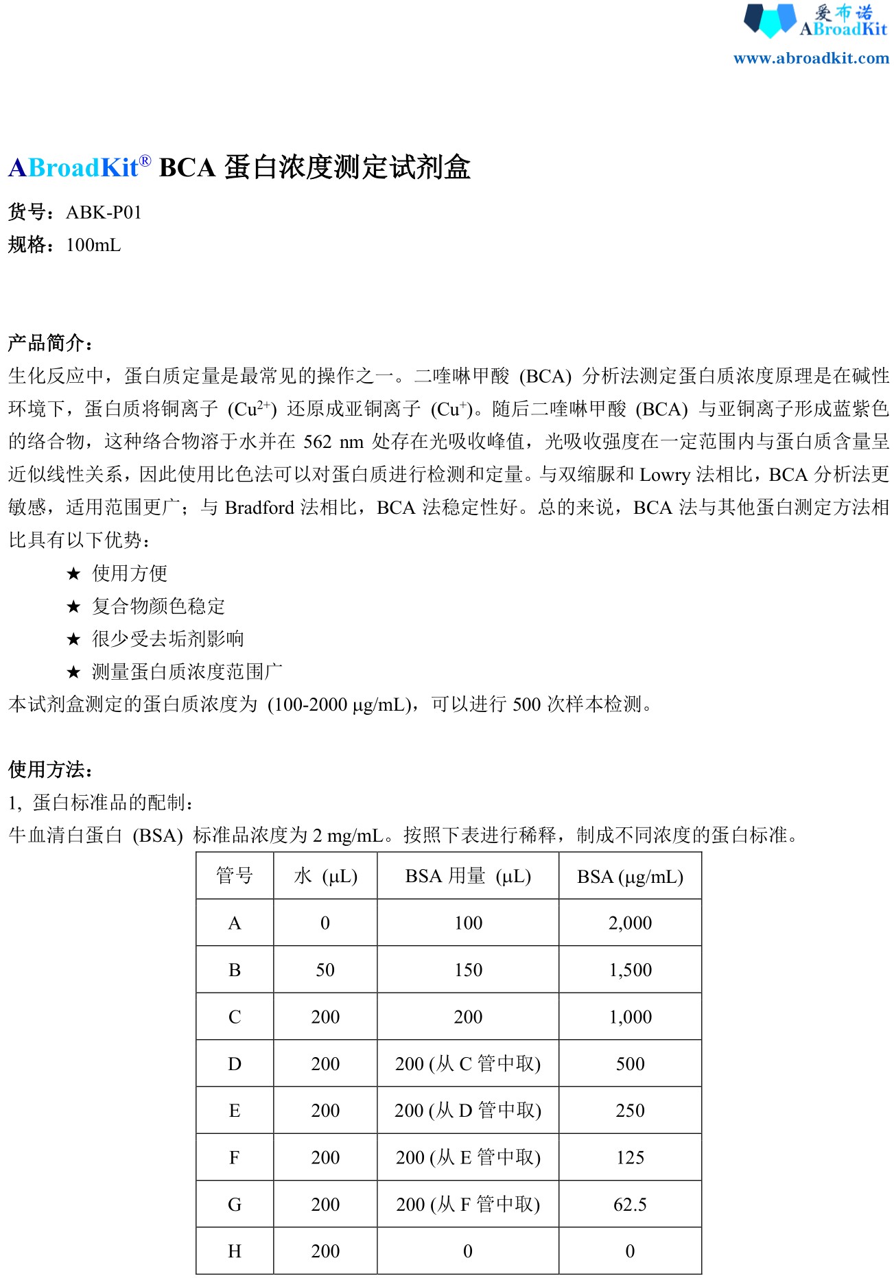 ABroadKit BCA蛋白浓度测定试剂盒使用说明书_17783104099811.jpg